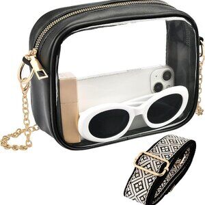 Clear Crossbody Bag - Stadium Approved Purse for Women, Small Clear Bag for Even